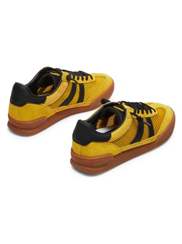 Skórzane sneakersy w kolorze żółto-czarnym
