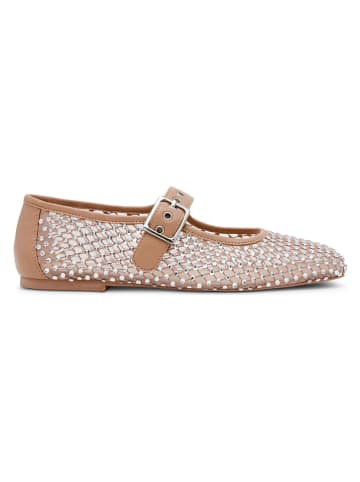 Spangenballerinas in Beige
