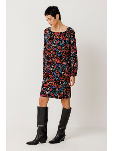 Jurk "Rakel" zwart/rood/blauw