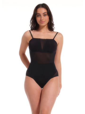 Body modelujące "Sheer & Sexy Body" w kolorze czarnym