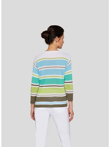 Pullover in Türkis/ Grün/ Braun
