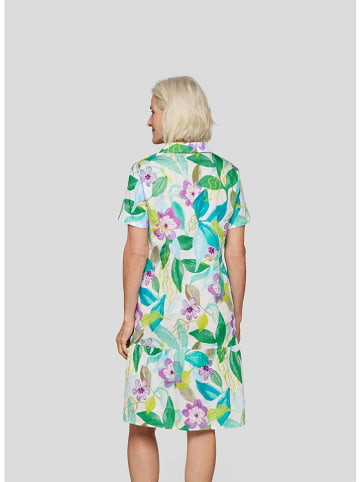 Kleid in Grün/ Weiß/ Türkis