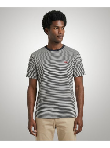Shirt in Dunkelblau/ Weiß