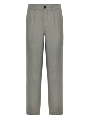 Lniane spodnie "Elio" w kolorze khaki