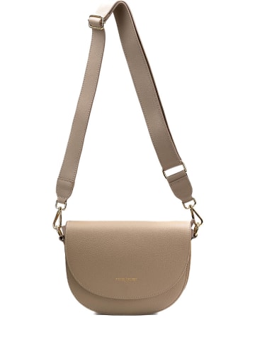 Leren schoudertas "Amarone" taupe - (B)24 x (H)19 x (D)9 cm