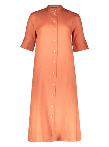 Leinen-Kleid in Orange