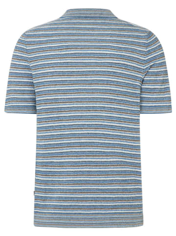 Poloshirt in Blau/ Weiß