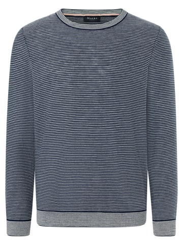 Pullover in Dunkelblau/ Weiß