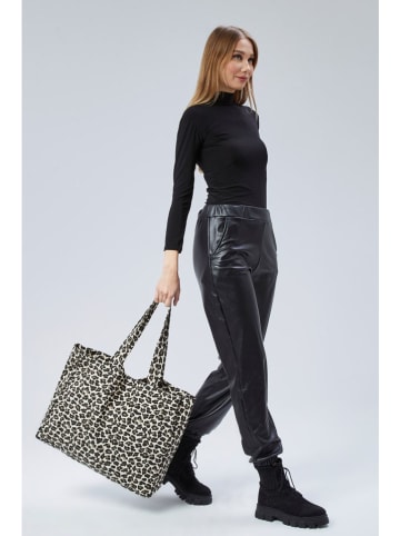 Shopper crème/zwart - (B)35 x (H)40 x (D)15 cm