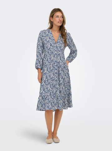 Jurk crème/donkerblauw