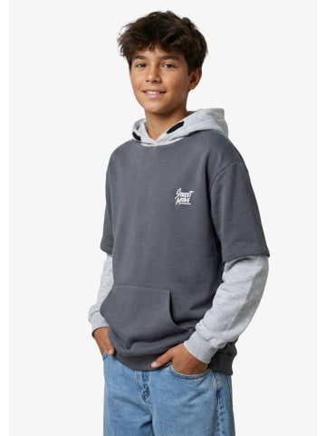Hoodie in Weiß/ Grau