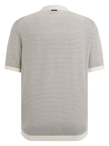 Poloshirt in Creme/ Schwarz
