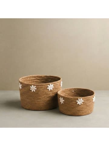 Aufbewahrungskorb in Hellbraun - (H)13 x Ø 27 cm