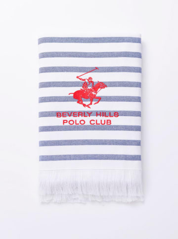 Fouta in Weiß/ Blau