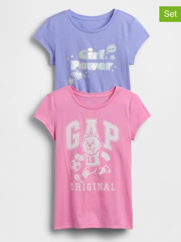 2-delige set: shirts lichtblauw/lichtroze
