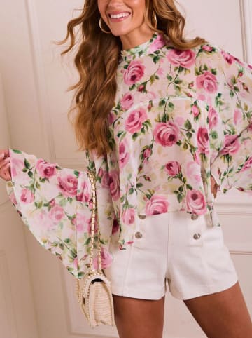 Blouse lichtroze/crème