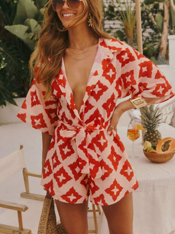 Jumpsuit in Orange/ Pink