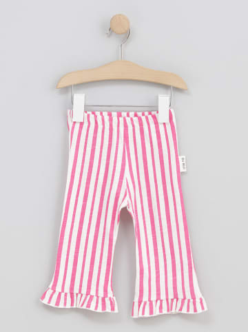 Broek roze/crème