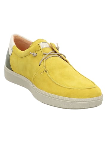 Leder-Schnürschuhe "Turna" in Gelb