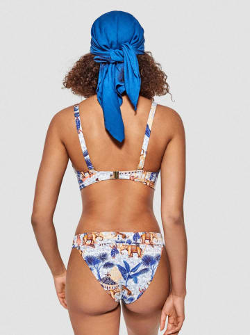Figi bikini w kolorze biało-niebieskim