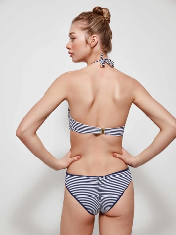 Biustonosz bikini w kolorze granatowo-białym