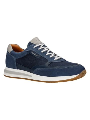 Skórzane sneakersy w kolorze granatowym