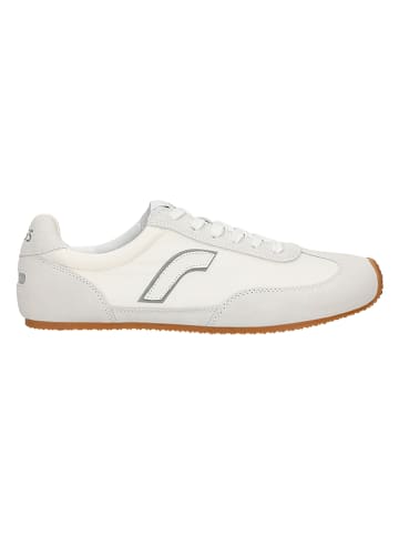 Skórzane sneakersy w kolorze kremowym