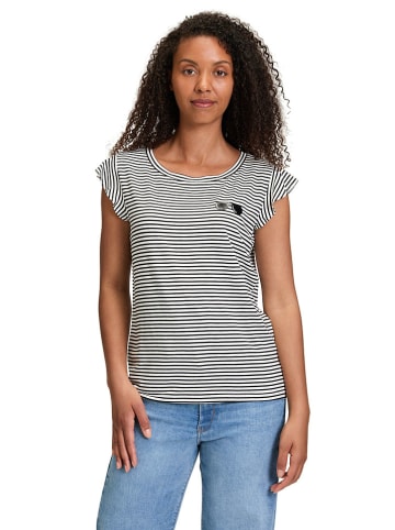Shirt in Weiß/ Schwarz
