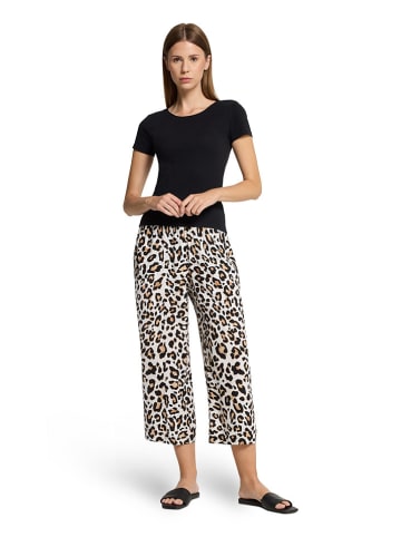 Broek wit/zwart/camel