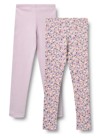 Legginsy (2 pary) "Jules" w kolorze fioletowym