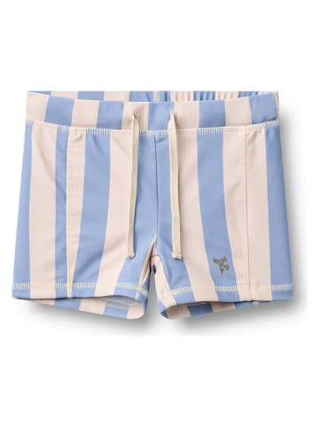 Badeshorts "Ulrik" in Beige/ Hellblau