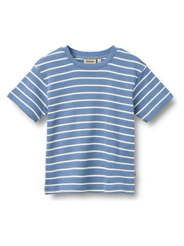 Shirt "Fabian" blauw/wit