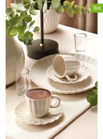 4tlg. Set: Kaffeetassen in Weiß - 110 ml