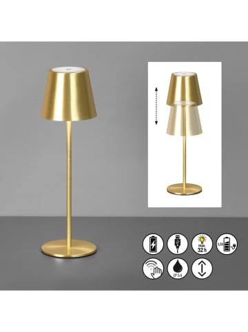 LED-Außenleuchte "Viletto" in Gold - (H)36 x Ø 11 cm