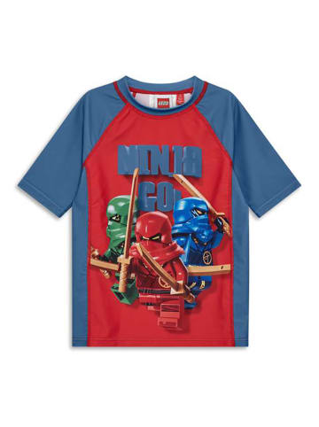 Badeshirt "Waiko" in Rot/ Blau