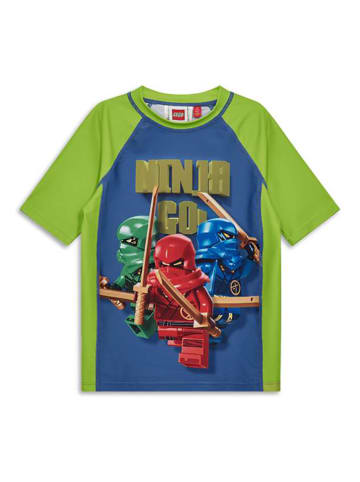 Badeshirt "Waiko" in Blau/ Grün