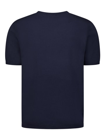 Gebreid shirt donkerblauw