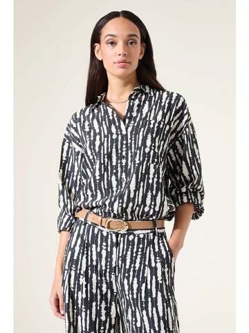 Blouse zwart/wit