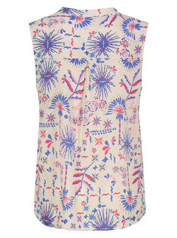 Blusentop in Beige/ Bunt