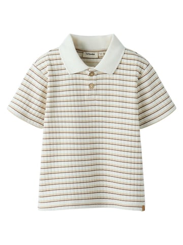 Poloshirt "Haldur" bruin/wit