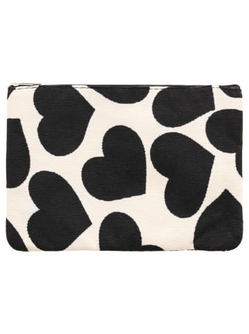 Cosmeticatas "Herzen" zwart/wit - (B)24 x (H)18 cm