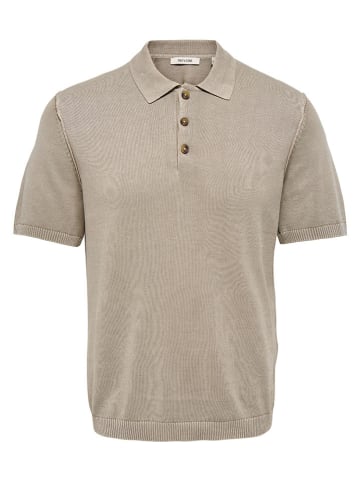 Koszulka polo "Onsgarson" w kolorze beżowym