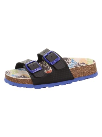 Leren slippers zwart