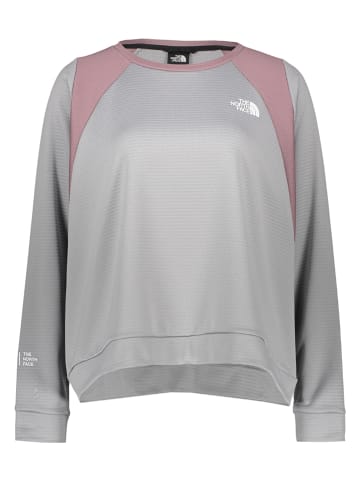 Fleecepullover "Plus" in Grau/ Rosa