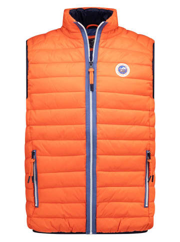 Doorgestikte bodywarmer oranje