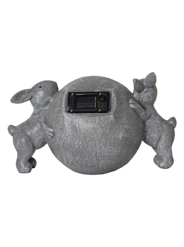 LED-Solar-Dekoration "Harriet" in Grau - (L)24 cm - Ø 14 cm