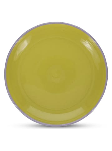 Talerzyk deserowy "Duo" w kolorze fioletowo-zielonym - Ø 18 cm