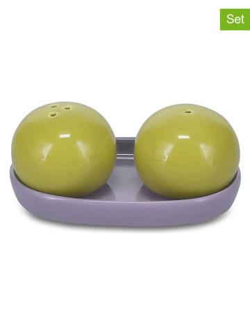 3-częściowy zestaw "Duo" w kolorze zielono-fioletowym - wys. 7 cm