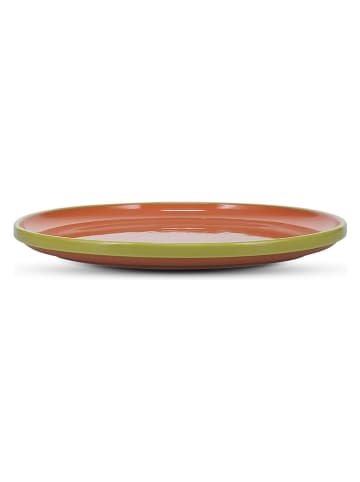 Speiseteller ''Duo'' in Orange/ Grün - Ø 26 cm