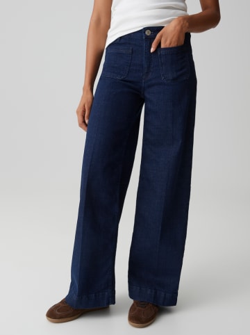 Spijkerbroek - wide Leg fit - donkerblauw